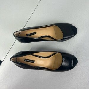 Alex Marie Black Heels Elegant Leather Design
